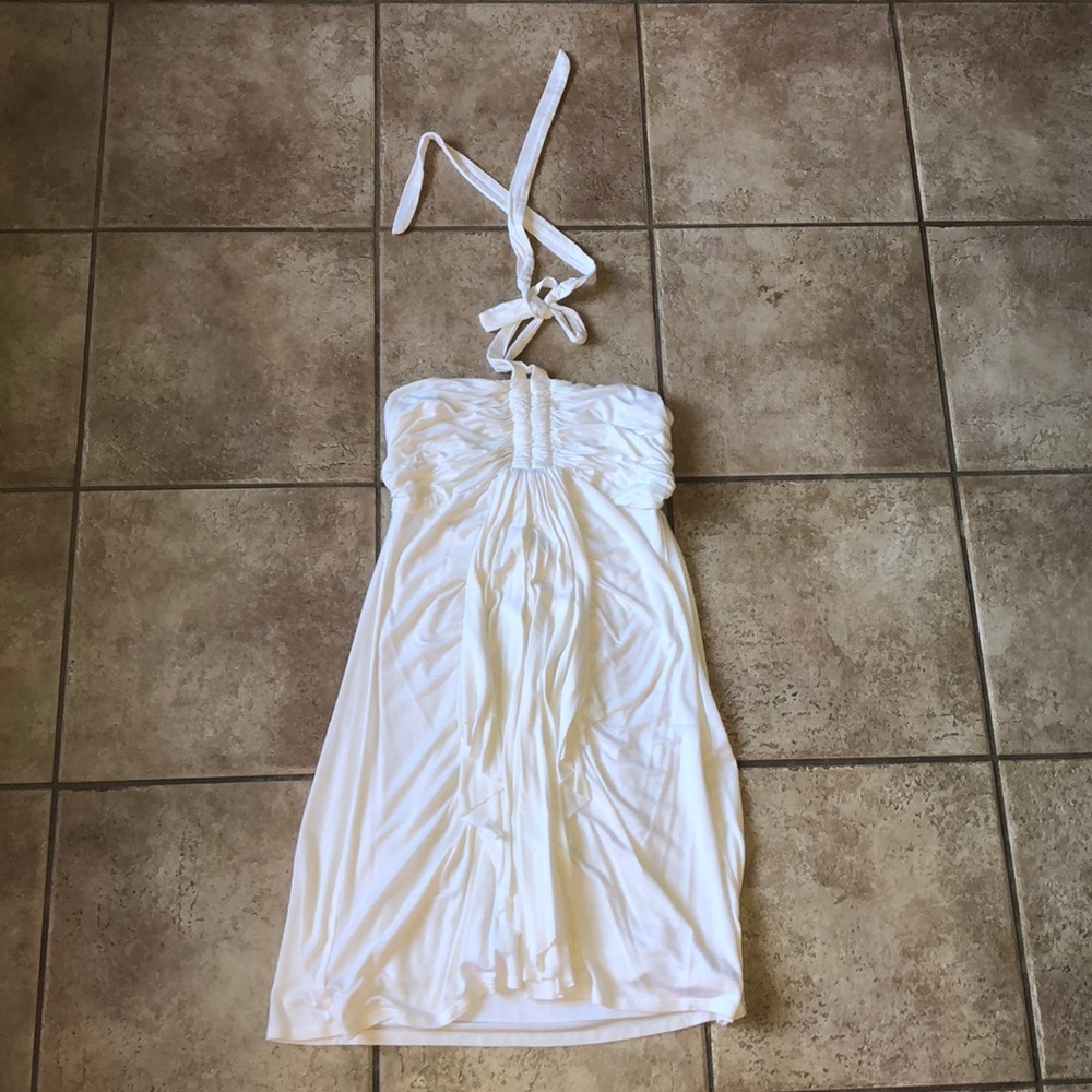 White Beach Summer Halter Top Dress